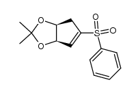 (2S,3R)-rac-2,3-(isopropylidenedioxy)-5-(phenylsulfonyl)-4-cyclopentene Structure