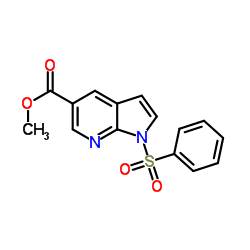 1-Benzenesulfonyl-1H-pyrrolo[2,3-b]pyridine-5-carboxylic acid methyl ester Structure