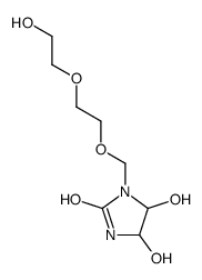 4,5-dihydroxy-1-[2-(2-hydroxyethoxy)ethoxymethyl]imidazolidin-2-one Structure