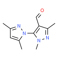 2',3,5,5'-Tetramethyl-2'H-1,3'-bipyrazole-4'-carbaldehyde structure