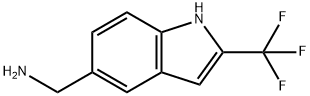 (2-(三氟甲基)-1H-吲哚-5-基)甲胺结构式