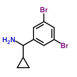 1-Cyclopropyl-1-(3,5-dibromophenyl)methanamine Structure