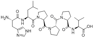 H-His-Leu-Pro-Pro-Pro-Val-OH structure