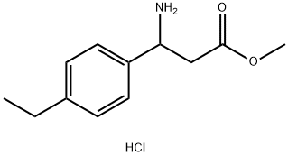 3-氨基-3-(4-乙基苯基)丙酸甲酯盐酸盐结构式