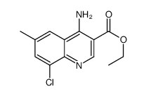 4-Amino-8-chloro-6-methylquinoline-3-carboxylic acid ethyl ester结构式