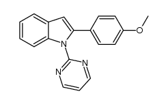 2-(4-methoxyphenyl)-1-(pyrimidin-2-yl)-1H-indole Structure