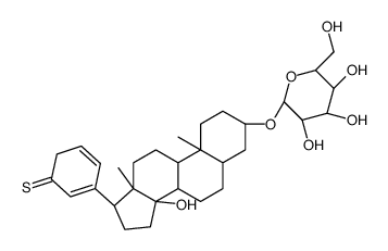 17-(3'-thiophenyl)androstane-3,14-diol 3-glucopyranoside Structure