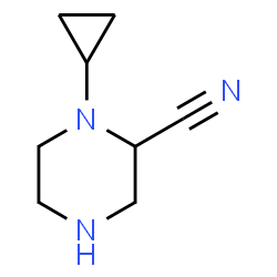 1-Cyclopropylpiperazine-2-carbonitrile structure