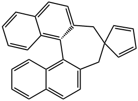 (R)-3,5-二氢-螺[4H-环庚[2,1-A:3,4-A']联萘-4,1'-[2,4]环戊二烯]结构式