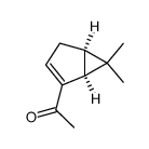 1-[(1S,5R)-6,6-dimethylbicyclo[3.1.0]hex-2-en-2-yl]ethan-1-one结构式