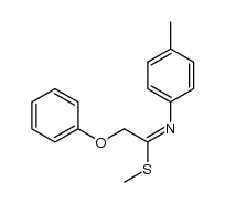 (E)-methyl 2-phenoxy-N-(p-tolyl)ethanimidothioate结构式