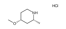 (+)-(2R,4R)-4-methoxy-2-methylpiperidine hydrochloride结构式