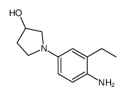 1-(4-amino-3-ethylphenyl)pyrrolidin-3-ol结构式