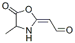 Acetaldehyde, (4-methyl-5-oxo-2-oxazolidinylidene)- (9CI) structure