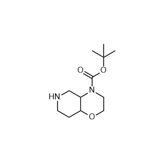 tert-Butyl octahydro-4H-pyrido[4,3-b][1,4]oxazine-4-carboxylate structure