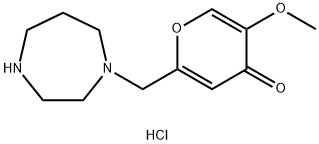 2-((1,4-diazepan-1-yl)methyl)-5-methoxy-4H-pyran-4-one dihydrochloride结构式