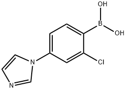 2-Chloro-4-(imidazol-1-yl)phenylboronic acid结构式