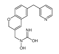 1-hydroxy-1-[[6-(pyridin-3-ylmethyl)-2H-chromen-3-yl]methyl]urea结构式