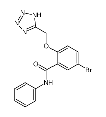 5-bromo-N-phenyl-2-(1H-tetrazol-5-ylmethoxy)-benzamide结构式