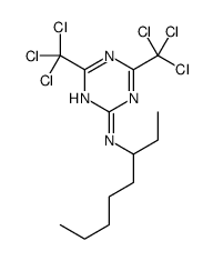 N-octan-3-yl-4,6-bis(trichloromethyl)-1,3,5-triazin-2-amine结构式