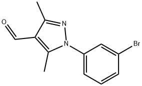 1-(3-Bromo-phenyl)-3,5-dimethyl-1H-pyrazole-4-carbaldehyde结构式