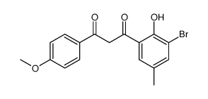 1-(3-bromo-2-hydroxy-5-methyl-phenyl)-3-(4-methoxy-phenyl)-propane-1,3-dione结构式