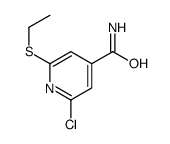 2-氯-6-乙基硫代-4-吡啶羧酰胺结构式