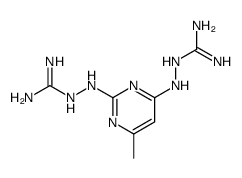 2-[[2-[2-(diaminomethylidene)hydrazinyl]-6-methylpyrimidin-4-yl]amino]guanidine结构式