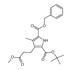 tert-Butyl 5-(Benzyloxycarbonyl)-3-(2'-(methoxycarbonyl)ethyl)-4-methylpyrrole-2-carboxylate结构式