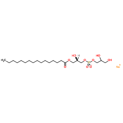 1-palMitoyl-2-hydroxy-sn-glycero-3-phospho-(1'-rac-glycerol) (sodium salt) Structure