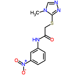 2-[(4-Methyl-4H-1,2,4-triazol-3-yl)sulfanyl]-N-(3-nitrophenyl)acetamide Structure