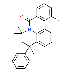 (3-fluorophenyl)(2,2,4-trimethyl-4-phenyl-3,4-dihydroquinolin-1(2H)-yl)methanone结构式