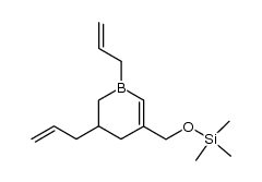 1,3-diallyl-5-(trimethylsilanyloxy-methyl)-1,2,3,4-tetrahydro-borinine结构式