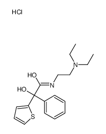 2-Thiopheneacetamide, N-(2-diethylaminoethyl)-alpha-hydroxy-alpha-phen yl-, hydrochloride结构式