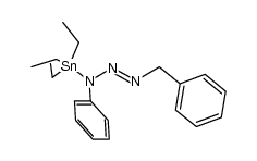 1-benzyl-3-phenyl-3-(triethylstannyl)triaz-1-ene结构式