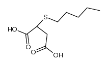 (+/-)-pentylsulfanyl-succinic acid Structure