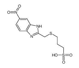 3-[(6-nitro-1H-benzimidazol-2-yl)methylsulfanyl]propane-1-sulfonic acid结构式