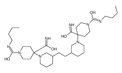 1-N-butyl-4-[3-[2-[1-[1-(butylcarbamoyl)-4-carbamoylpiperidin-4-yl]piperidin-3-yl]ethyl]piperidin-1-yl]piperidine-1,4-dicarboxamide Structure