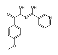 N-[1-hydroxy-2-(4-methoxyphenyl)-2-oxoethyl]pyridine-3-carboxamide Structure