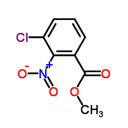 2-硝基-3-氯苯甲酸甲酯结构式