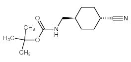 TRANS-4-N-BOC-AMINOMETHYL-CYCLOHEXANECARBONITRILE structure