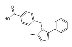 4-[(2-methyl-5-phenylpyrrol-1-yl)methyl]benzoic acid结构式