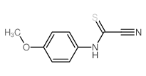 Carbonocyanidothioicamide, N-(4-methoxyphenyl)- Structure