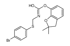 (2,2-dimethyl-3H-1-benzofuran-7-yl) N-[(4-bromophenyl)sulfanylmethyl]carbamate结构式