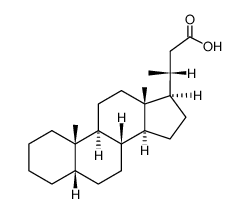 24-nor-5beta-cholan-23-oic acid structure