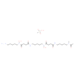N'-{5-[Acetyl(methyl)amino]pentyl}-N-[5-({4-[(5-aminopentyl)(hydroxy)amino]-4-oxobutanoyl}amino)pentyl]-N-hydroxysuccinamide methanesulfonate (1:1) Structure