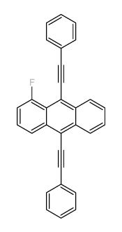 Anthracene, 1-fluoro-9,10-bis(2-phenylethynyl)- structure