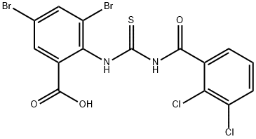 3,5-dibromo-2-[[[(2,3-dichlorobenzoyl)amino]thioxomethyl]amino]-benzoic acid picture