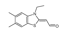 Acetaldehyde, (3-ethyl-5,6-dimethyl-2(3H)-benzothiazolylidene)- (9CI) Structure