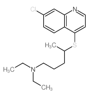 4-(7-chloroquinolin-4-yl)sulfanyl-N,N-diethyl-pentan-1-amine结构式